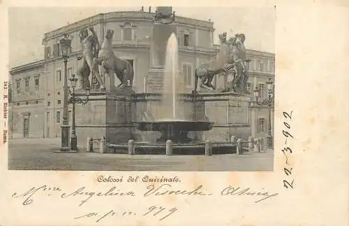 Italy postcard Colossi del quizinale