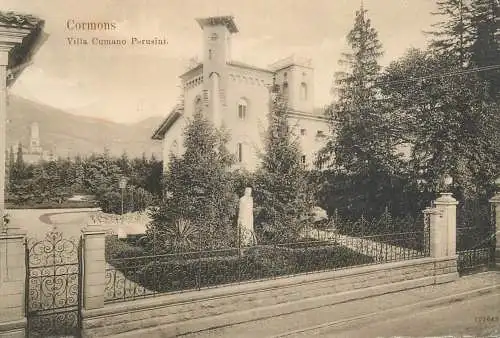 Italy postcard Cormons villa Cumano
