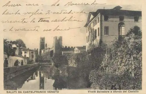 Italy postcard saluti da Castelfranco Veneto