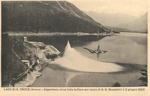 Italy postcard Belluno Lago di S. Croce