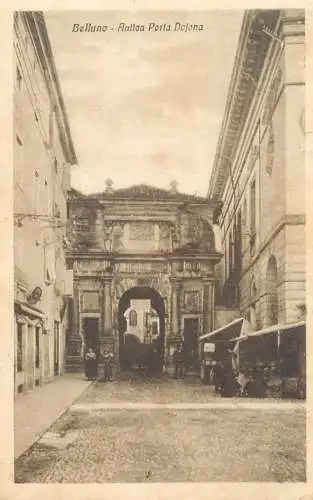 Italy postcard Belluno Piave Antica Porto Dojona
