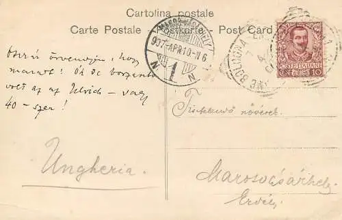 Italy postcard Ancona harbour