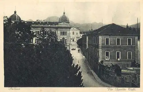 Italy postcard Belluno via Ippolito Caffi