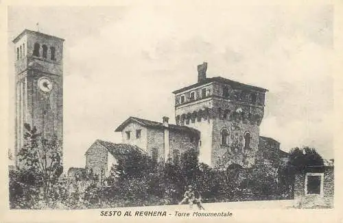 Italy postcard Sesto al Reghena torre monumentale