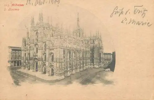 Italy postcard Milano il duomo
