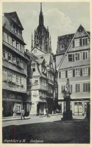 Germany postcard Frankfurt a, M, Saalgasse