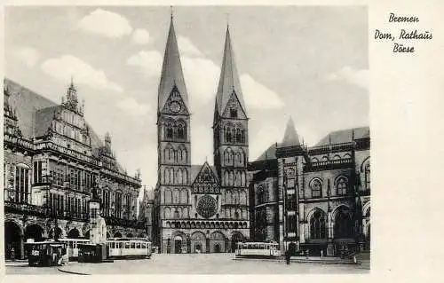 Germany postcard Bremen dom Rathaus