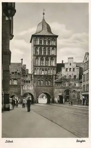 Germany postcard Lubeck Burgtor