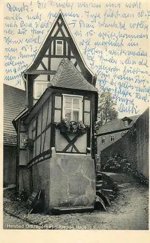 Germany postcard Herzbad Spessart kleines haus