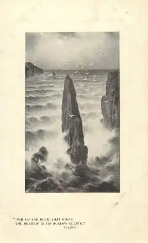 British scenic UK Raphael Tuck Glosso surging seas poem