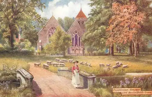 British scenic UK England Hughenden Church Lord Beaconsfield's grave