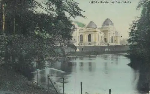 Belgium postcard Liege palais des Beax arts