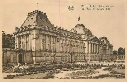 Belgium postcard Bruxelles king's palace