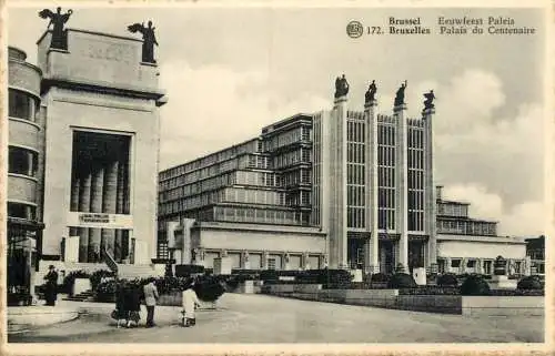Belgium postcard Bruxelles centenary palace