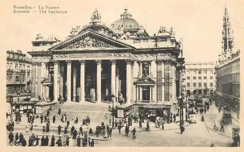 Belgium postcard Bruxelles the stock exchange