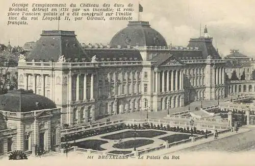 Belgium postcard Bruxelles king's palace