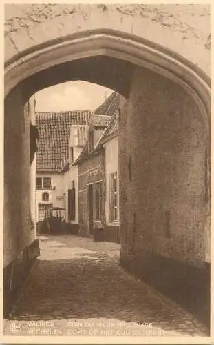 Belgium postcard Malines street view