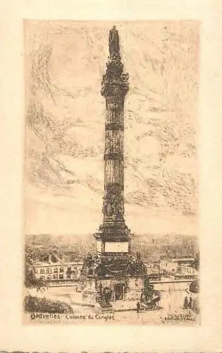Belgium postcard Bruxelles Congress column