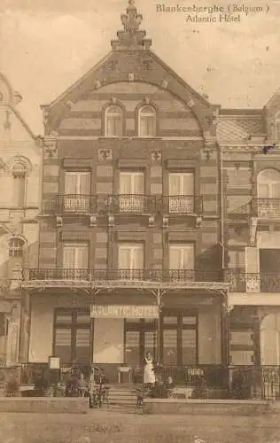 Belgium postcard Blankenberge Atlantic Hotel