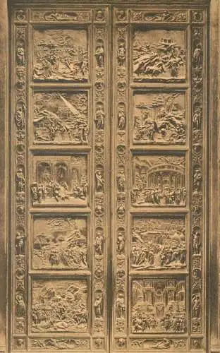 Italy postcard Florence una porta del battistero di S. Giovanni