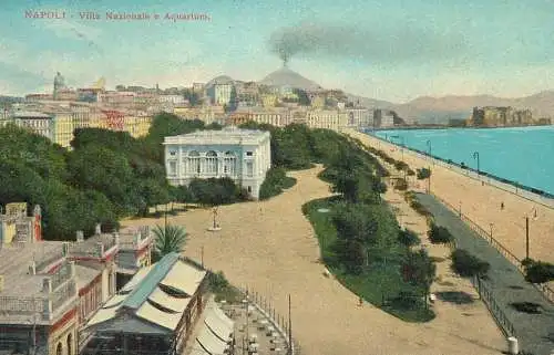 Italy postcard Naples villa nazionale