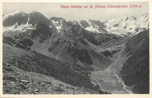Italy postcard Oberes Suldental mit der Hinteren Schontaufspitze