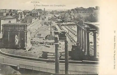 Italy postcard Rome Roman forum