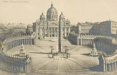 Italy postcard Rome San Pietro basilica