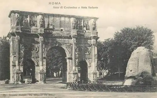Italy postcard Rome Constantine arch