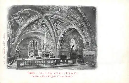Italy postcard Assisi chiesa di S. Francesco