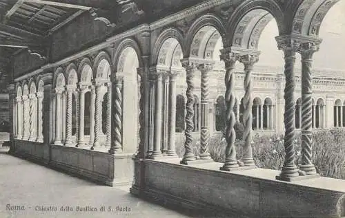 Italy postcard Rome chiostra della basilica di S. Paolo