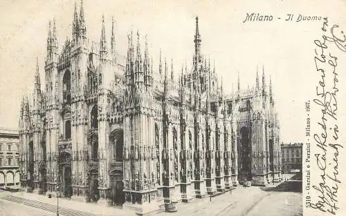 Italy  postcard Milano il duomo