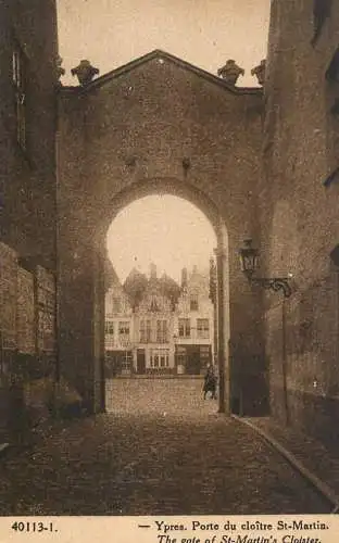 Belgium postcard Ypres St. Martin church