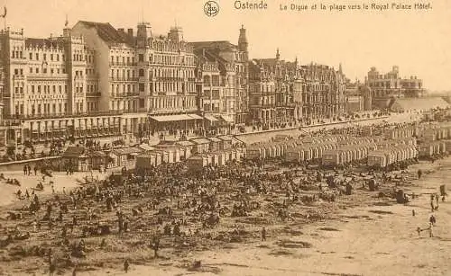 Belgium postcard Oostende la digue