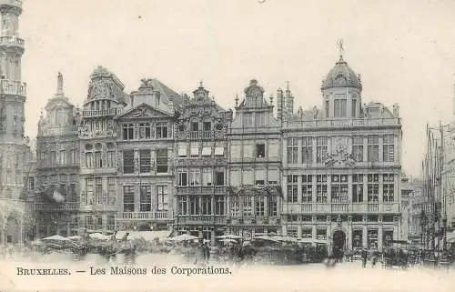 Belgium postcard Bruxelles les maisons des corporations
