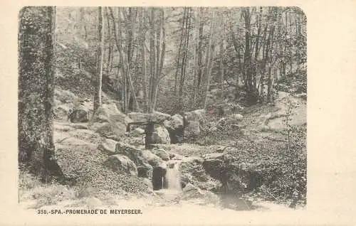Belgium postcard Spa promenade de Meyerbeer