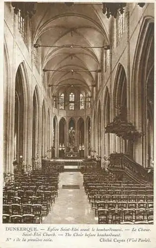 Fance postcard Dunquerque cathedrale