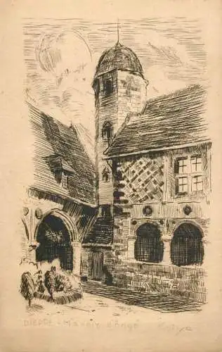 Belgium postcard Dieppe church