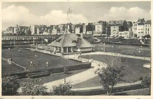 Belgium postcard Blankenberge tennis