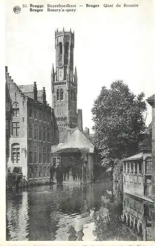 Belgium postcard Brugge Rosary's quay
