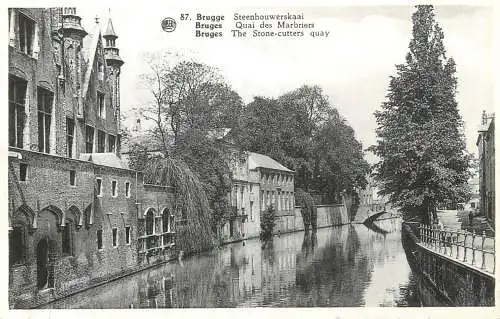 Belgium postcard Brugge the stone cutters quay