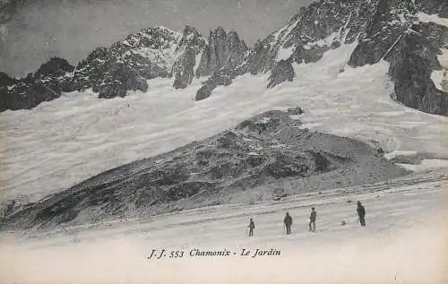 Switzerland postcard Chamonix le jardin