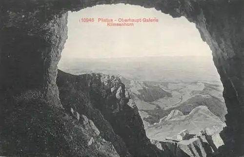 Switzerland postcard Pilatus Oberhaupt Galerie Klimsenhorn
