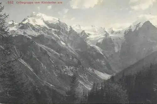 Switzerland postcard Ortlergruppe vom Kleinboden