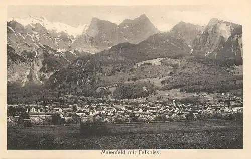Switzerland postcard Maienfeld mit Falkniss