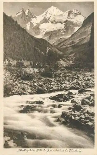 Switzerland postcard Lotschbergglakn mountain creek