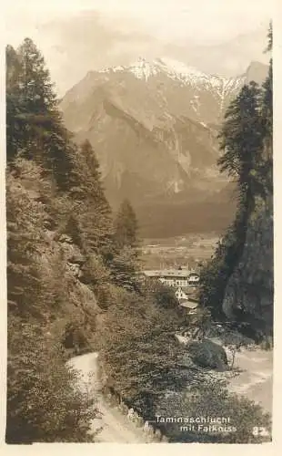 Switzerland postcard Taminaschlucht mit Falkniss
