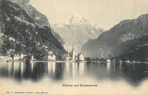 Switzerland postcard Fluelen und Bristenstock