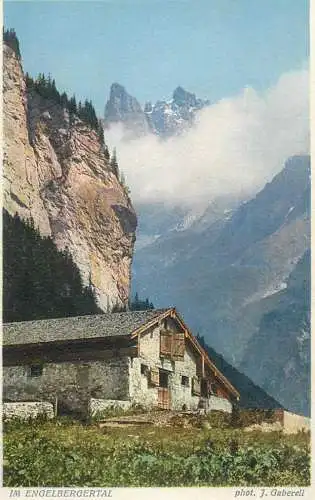 Switzerland postcard Engelbergertal chalet mountain