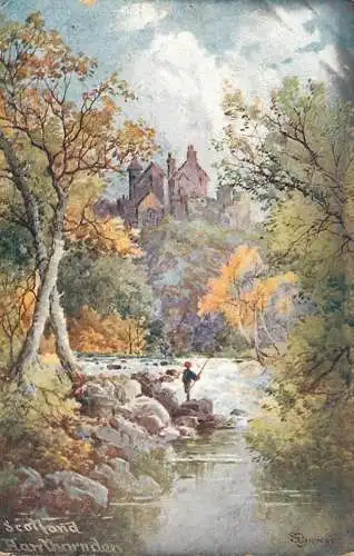 Scenic postcard Scotland Hantharnden